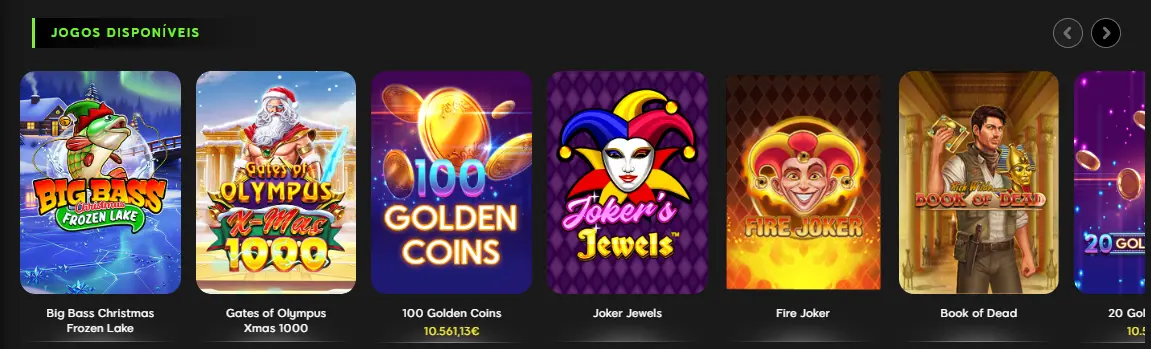 Catálogo de slots online com vários temas